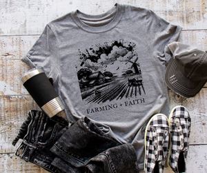 Farming and Faith Bella Canvas Graphic Tee