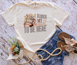 Book/Flowers Comfort colors Graphic Tee