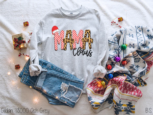 Mama Claus Christmas Graphic Crewneck Sweatshirt