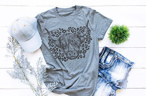 Shaggy Cow Leopard Graphic Tee