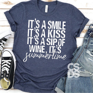 It’s a Smile It’s a Kiss It’s Summertime Graphic Tee