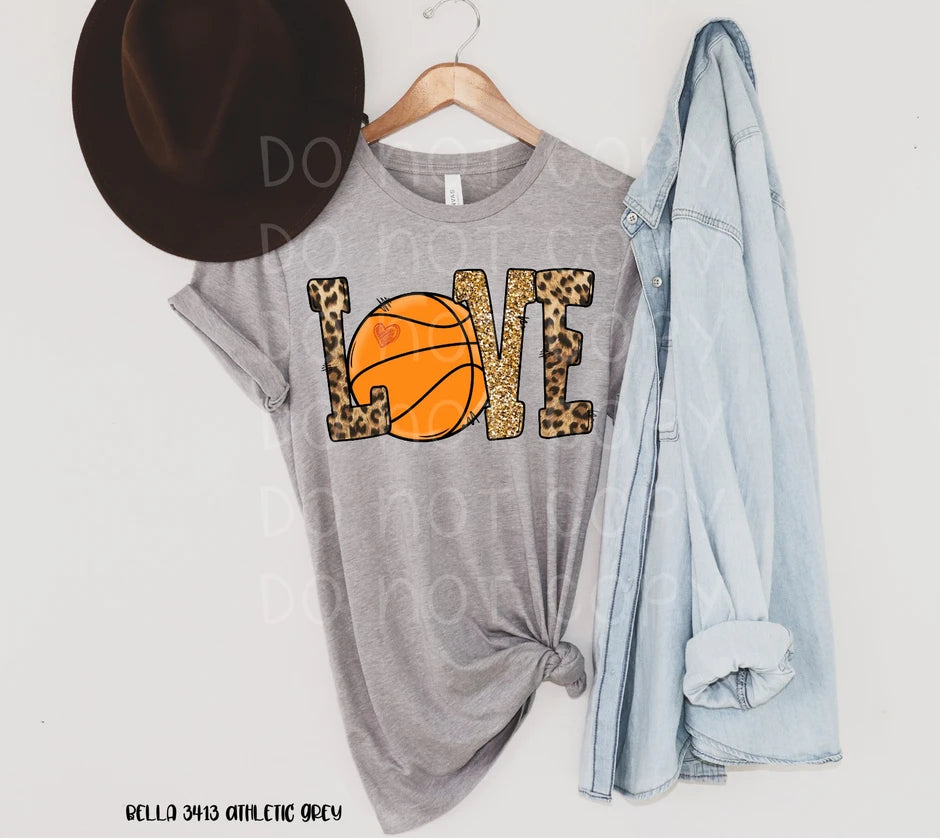 Love Basketball Gold Graphic Tee