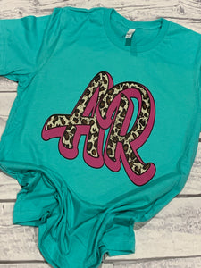 Arkansas Hot Pink and Leopard Graphic Tee
