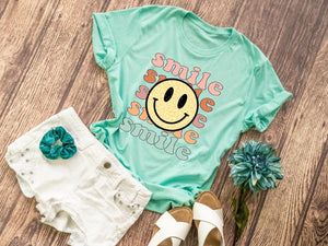 Smile Repeating Graphic Tee